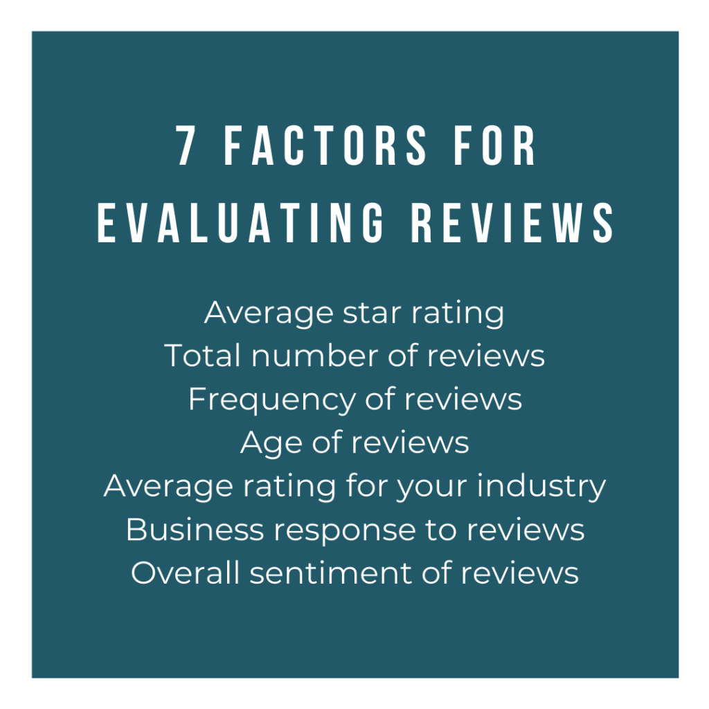 7 Factors for Evaluating Reviews
