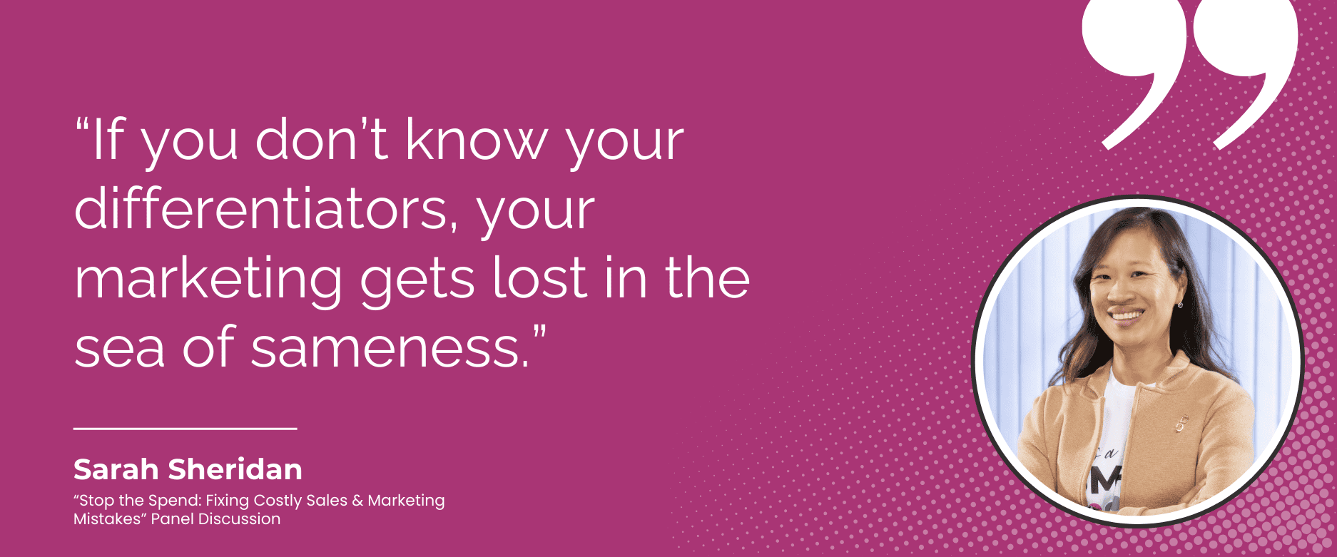 If you don't know your differentiators, your marketing gets lost in the sea of sameness